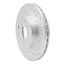 R1 90-91 Toyota Celica Front Right Drilled & Slotted Silver Brake Rotor