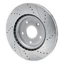 R1 12-25 Chrysler Grand Caravan Front Left Drilled & Slotted Silver Brake Rotor