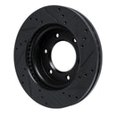 R1 19-25 Ford BRONCO Front Left Drilled & Slotted Black Brake Rotor