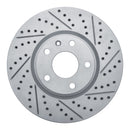 R1 14-19 Chevrolet Corvette Front Right Drilled & Slotted Geo-Carbon Rotor