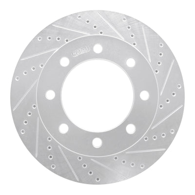 R1 05-12 Ford F-450 Super Duty Front Right Drilled & Slotted Silver Brake Rotor