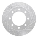 R1 05-12 Ford F-450 Super Duty Front Right Drilled & Slotted Silver Brake Rotor