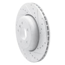 R1 04-10 BMW 650i Rear Drilled & Slotted Silver Brake Rotor Set
