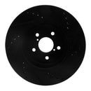 R1 17-23 Subaru Impreza Front Drilled & Slotted Black Brake Rotor Set