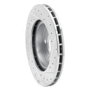 R1 93-97 Chrysler CONCORDE Front Left Drilled & Slotted Silver Brake Rotor