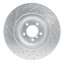 R1 07-08 BMW ALPINA B7 Rear Right Drilled & Slotted Silver Brake Rotor