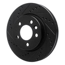 R1 10-17 Volkswagen AMAROK (Mexico) Front Left Drilled & Slotted Black Brake Rotor