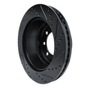R1 12-22 Ford F-250 Super Duty Front & Rear Drilled & Slotted Black Brake Rotor Set
