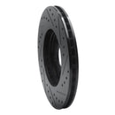 R1 95-06 Chrysler Sebring Front Left Drilled & Slotted Black Brake Rotor