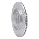 R1 01-06 BMW 330I Rear Right Drilled & Slotted Silver Brake Rotor