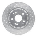 R1 17-20 Acura MDX Rear Drilled & Slotted Silver Brake Rotor Set