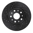 R1 16-25 Cadillac CT5 Front & Rear Drilled & Slotted Black Brake Rotor Set