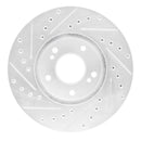 R1 89-96 Nissan 300ZX Front & Rear Drilled & Slotted Silver Brake Rotor Set