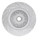 R1 97-99 Ford F-150 RWD Front Left Drilled & Slotted Silver Brake Rotor
