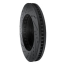 R1 98-99 Cadillac DEVILLE Front Right Drilled & Slotted Black Brake Rotor