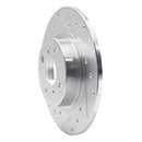 R1 87-89 Toyota MR2 Rear Left Drilled & Slotted Silver Brake Rotor