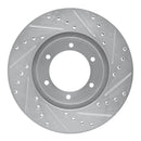 R1 86-95 Toyota Pickup Front Left Drilled & Slotted Silver Brake Rotor