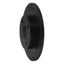 R1 87-92 Chevrolet Nova Rear Left Drilled & Slotted Black Brake Rotor