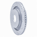 R1 15-23 Ford Mustang Rear Drilled & Slotted Silver Brake Rotor Set