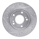R1 96-98 Nissan 240SX Front & Rear Drilled & Slotted Silver Brake Rotor Set