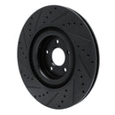 R1 16-18 Ford Focus Front Drilled & Slotted Black Brake Rotor Set