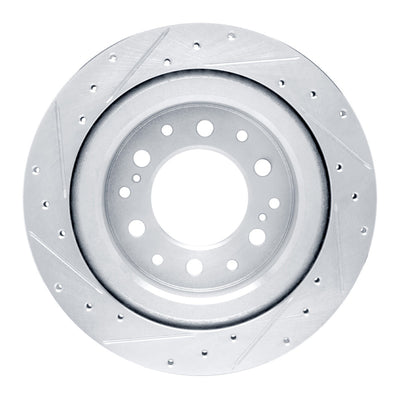 R1 22-25 Lexus LX600 Rear Drilled & Slotted Silver Brake Rotor Set