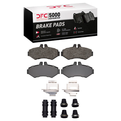 DFC 02-18 Dodge Sprinter 3500 Rear 5000 Advanced Semi Metallic Brake Pads and Hardware Kit