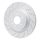 R1 13-25 Land Rover Defender 110 Rear Left Drilled & Slotted Geo-Carbon Rotor