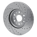 R1 17-25 Buick Enclave Front Drilled & Slotted Silver Brake Rotor Set
