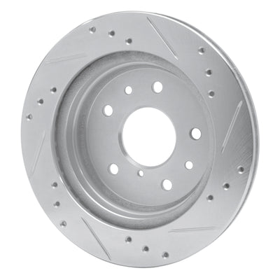 R1 86-91 Mazda RX-7 Rear Drilled & Slotted Silver Brake Rotor Set