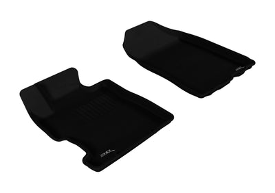 3D MAXpider 2006-2011 Honda Civic Coupe Kagu 1st & 2nd Row Floormats - Black