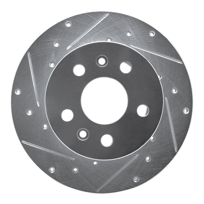 R1 72-78 Volkswagen Type 2 Front Left Drilled & Slotted Silver Brake Rotor