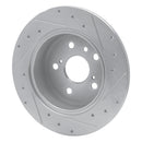R1 99-03 Lexus RX300 Rear Left Drilled & Slotted Silver Brake Rotor