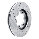 R1 96-04 Infiniti QX4 Front Right Drilled & Slotted Silver Brake Rotor