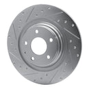 R1 16-23 Mazda CX-9 Rear Drilled & Slotted Silver Brake Rotor Set