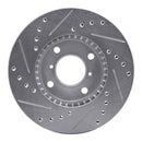 R1 99-07 Suzuki Esteem Front Right Drilled & Slotted Silver Brake Rotor