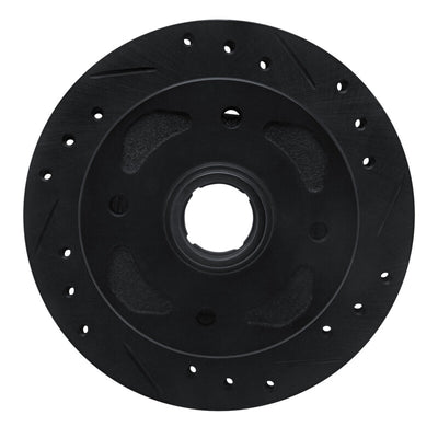 R1 79-83 Mazda RX-7 Front Right Drilled & Slotted Black Brake Rotor