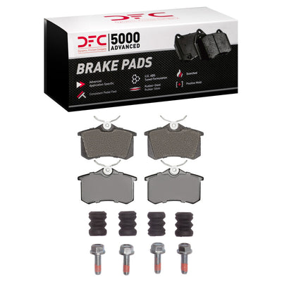 DFC 12-19 Audi A3 Rear Drilled & Slotted Geoperformance Rotors 5000 Advanced Brake Pads w/Hardware