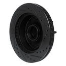 R1 1986-1994 Ford F-250 2WD (Excl Super Duty) Front Left Drilled & Slotted Black Brake Rotor