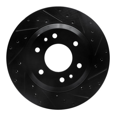 R1 02-05 Buick Rainier Front Right Drilled & Slotted Black Brake Rotor