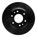 R1 02-05 Buick Rainier Front Right Drilled & Slotted Black Brake Rotor