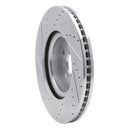 R1 14-25 Cadillac CT5 Front Right Drilled & Slotted Silver Brake Rotor
