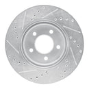 R1 05-12 Ford Escape Front Right Drilled & Slotted Silver Brake Rotor