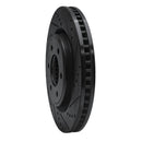 R1 2021-2025 Ford F-150 4WD Front Right Drilled & Slotted Black Brake Rotor