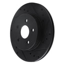 R1 88-88 Pontiac Fiero Rear/Front Right Drilled & Slotted Black Brake Rotor