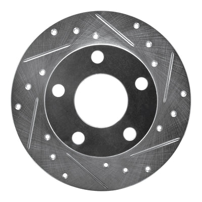 R1 98-01 Audi A6 Quattro Rear Right Drilled & Slotted Silver Brake Rotor