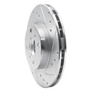 R1 87-92 Geo Prizm Front Right Drilled & Slotted Silver Brake Rotor