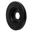 R1 07-15 Chevrolet Captiva Front Left Drilled & Slotted Black Brake Rotor