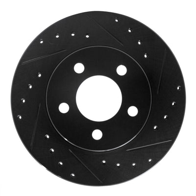 R1 95-02 Ford Ranger (USA/Canada) Front Right Drilled & Slotted Black Brake Rotor
