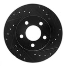 R1 95-02 Ford Ranger (USA/Canada) Front Right Drilled & Slotted Black Brake Rotor